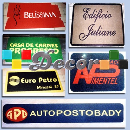 Capachos personalizados comerciais e residênciais.