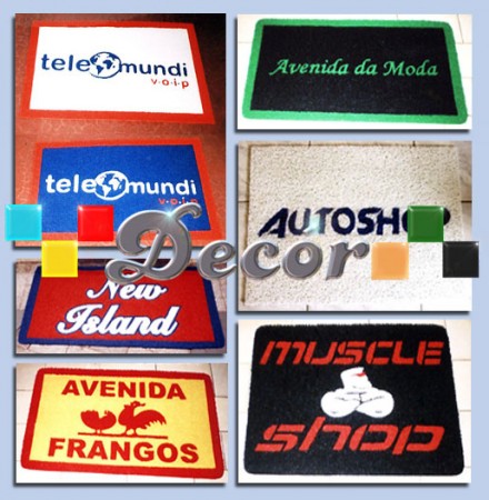 Capachos personalizados comerciais e residênciais.