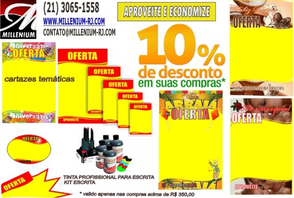 Cartaz oferta, Papel, Tinta, kit escrita, tudo para PDV