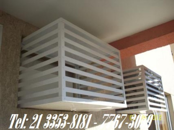 Caixa ou Gabinete ou Capa em Fibra de Vidro e Aluminio para proteger Ar Condicionado e Split,